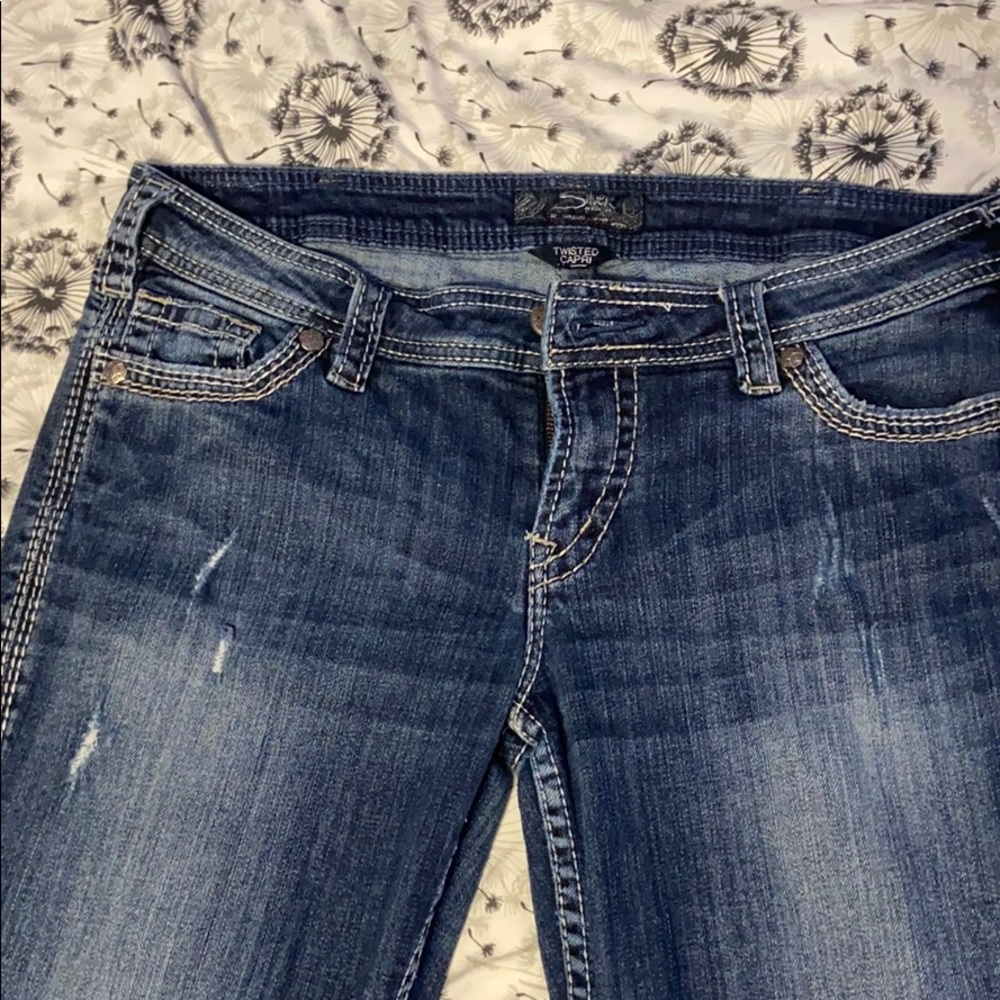 Silver Jeans, Twisted Capri’s, Size W31